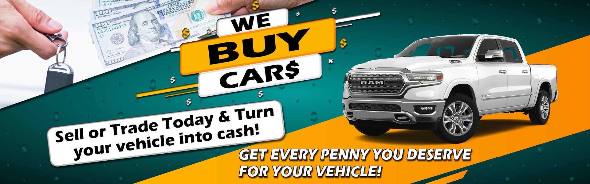 We Buy Cars Homepage Banner