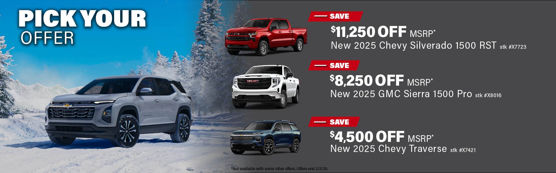 Pick Your Offer GM Homepage Banner