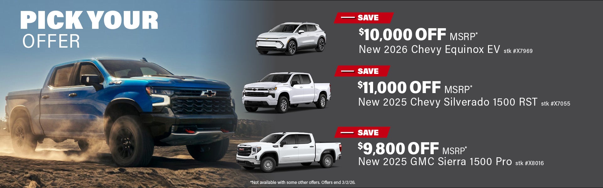 Pick Your Offer GM Homepage Banner